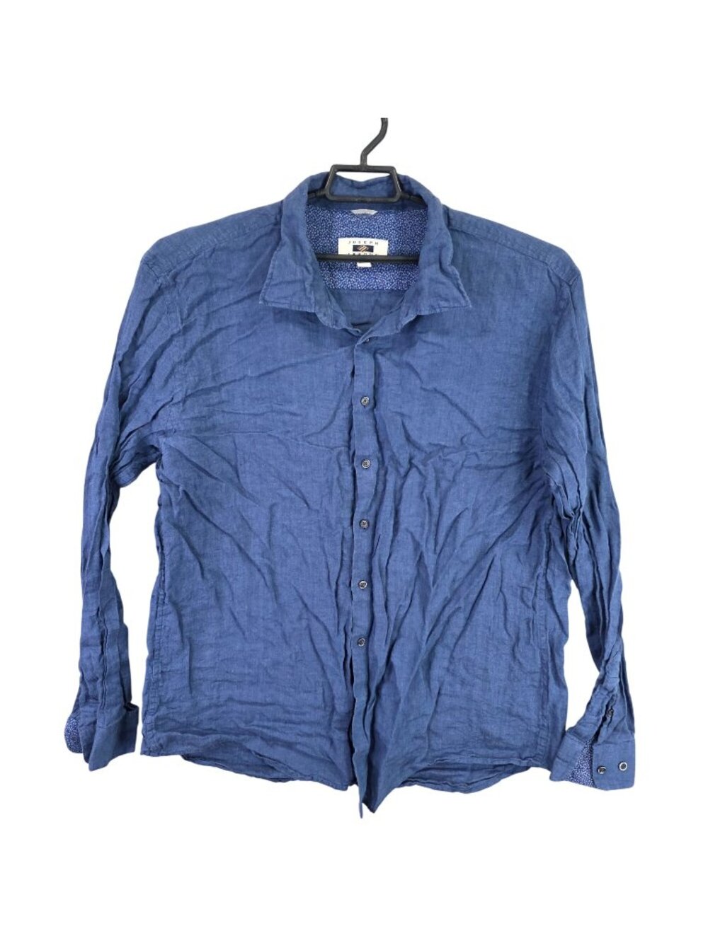 Mens Joseph Abbound Blue & White Floral Linen Button Up Shirt Long Sleeve 3XLT